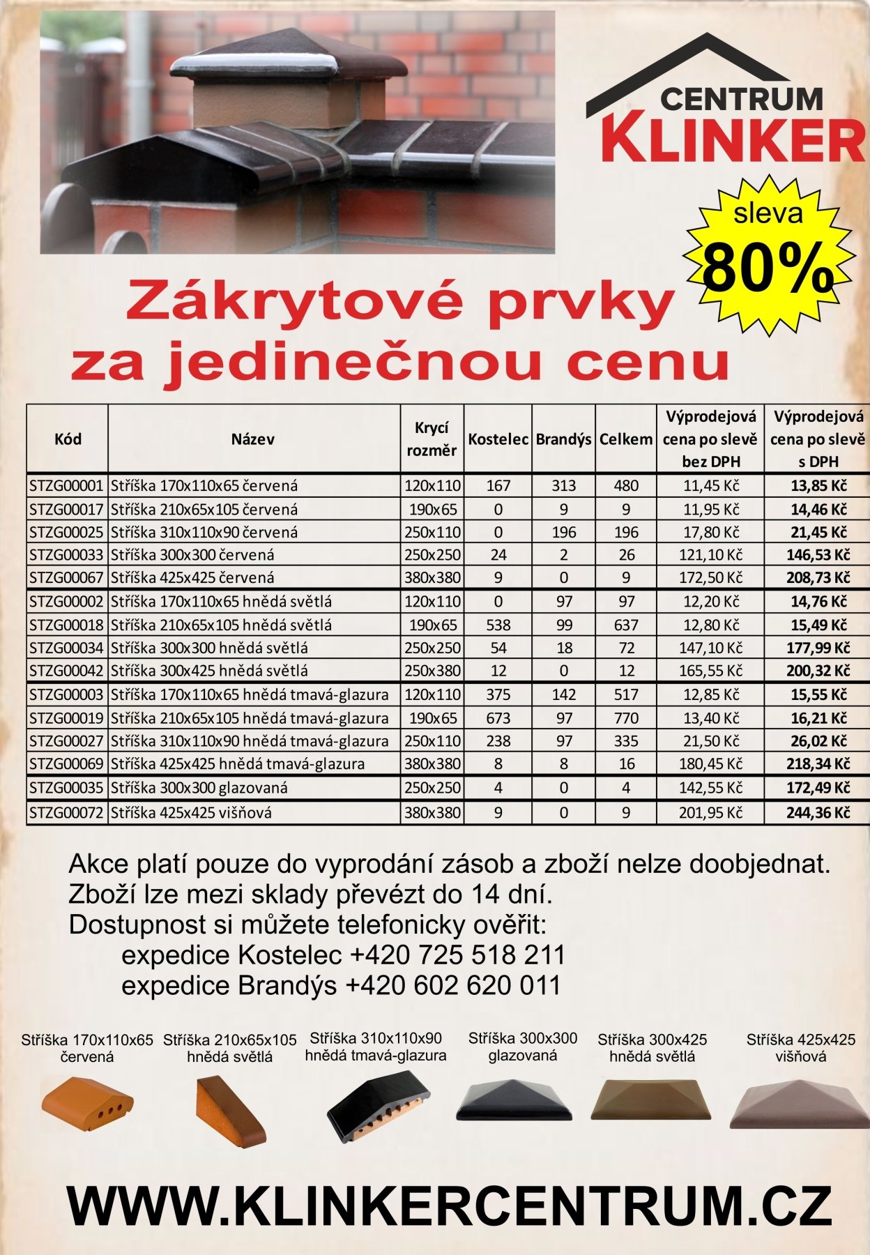 Zákrytové prvky za jedinečnou cenu Zákrytové prvky za jedinečnou cenu