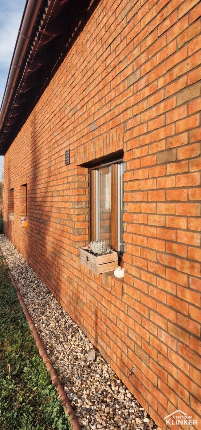 Cihlová fasáda NFP.33.Formback hellrot bunt, antracitová spára Cihlová fasáda NFP.33.Formback hellrot bunt, antracitová spára