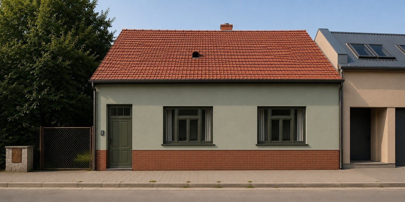 Vizualizace rekonstrukce fasády při zachování původního vzhledu