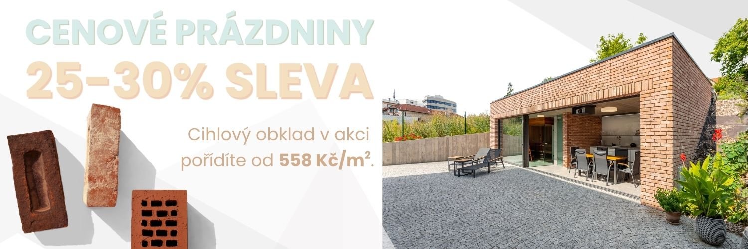 úvodní obrázek k akční nabídce na cihlové pásky a lícové cihly, cenové prázdniny 2026